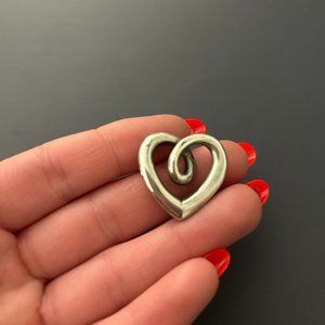 James Avery - Retired Heart Pendant - Sterling Silver